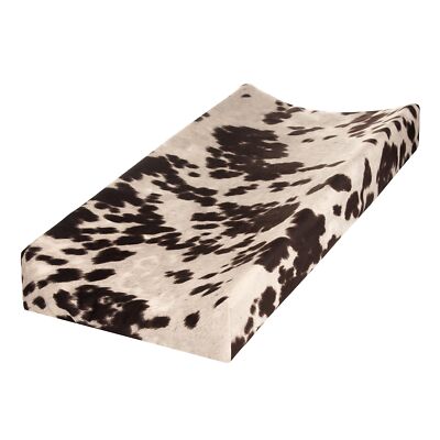 Western Cowboy Changing Pad Cover Super Soft Brown Cowhide - Main Image