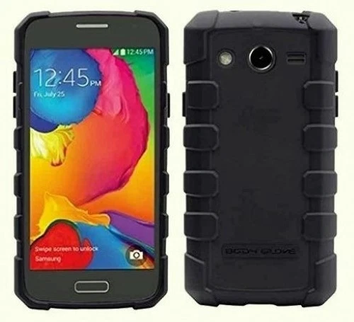 全新身体手套 DROPSUIT RUGGED 外壳 保护套 适用于三星 Galaxy AVANT G386 黑色 — 第 2/4 张图片