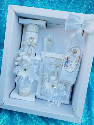 4pcs First Communion Candle Sets SPANISH Boy/Girl vela de communion - Picture 3 of 4
