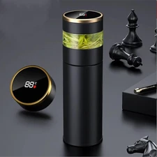Tea Infuser Bottle - Coffee Thermos - Smart Sports Water Bottle with LED Tempera
