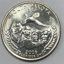 2006 D - South Dakota Statehood Quarter Dollar Coin