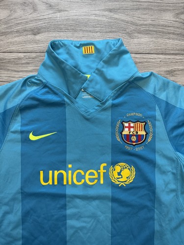 Barcelona 2007 2008 Away Football Jersey Shirt Nike Size Young Large 237761-414 - Picture 3 of 10