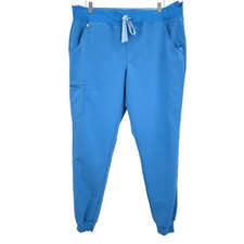 Figs Zamora Jogger Scrub Pants Womens Size XL Tall Blue Drawstring