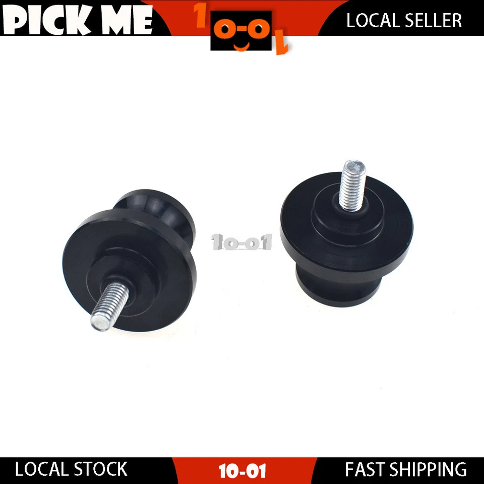 Carretes deslizantes basculantes negros M10 de 10 mm para Kawasaki EX250F Ninja 250R 2008-2011 Foto 3 de 4