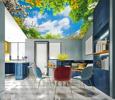 3D Orange Flower 1002 WallPaper Murals Wall Print Decal Wall Deco AJ WALLPAPER