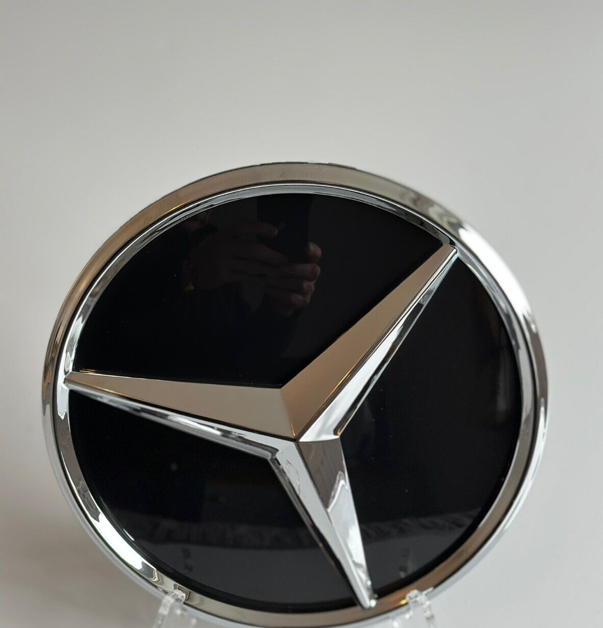 Emblema griglia convessa argento Mercedes-Benz GLC GLE GLS 20-2023 OEM PN-A0008800300 foto 4