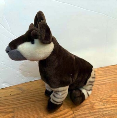 Wild Republic Okapi Plush Toy Brown White Stuffed Animal K & M International