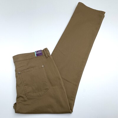 NEW Gloria Vanderbilt Women's Brown Jeans Rail Straight Mid Rise size 16 x 31''