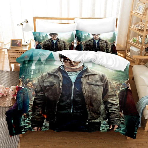 UK Harry Potter Bedding Set 2/3 PCS Quilt Duvet Cover Dorm Single Double King // - Picture 6 of 49