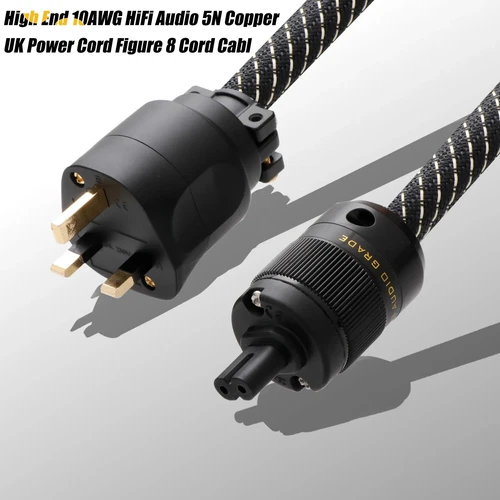 HiFi OCC Copper Cable EU Schuko US UK AU Power IEC C7 Female AC Main Supply Wire - Picture 3 of 18