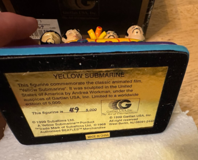 1999 BEATLES GARTLAN YELLOW SUBMARINE PORCELAIN LTD FIGURE LOW