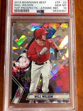 2019 Bowman's Best Top Prospects Atomic Refractor Will Wilson RC  Rookie PSA 10