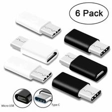 6 Pack V8 to Type-c adapter Cell Phone Accessories Adapter changeover plug batch