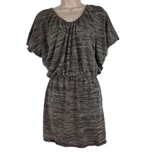 Max Studio Dress Women's Small Blouson Short Sleeve Above Knee Lightweight Knit