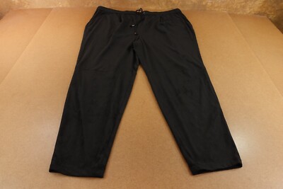 Wynne Layers Womens Size 2X Black Drawstring Pocket Casual Full Length Pant New