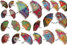 Decorative Umbrellas Indian Hand Embroidered Sun Shade Parasols Wholesale Lot