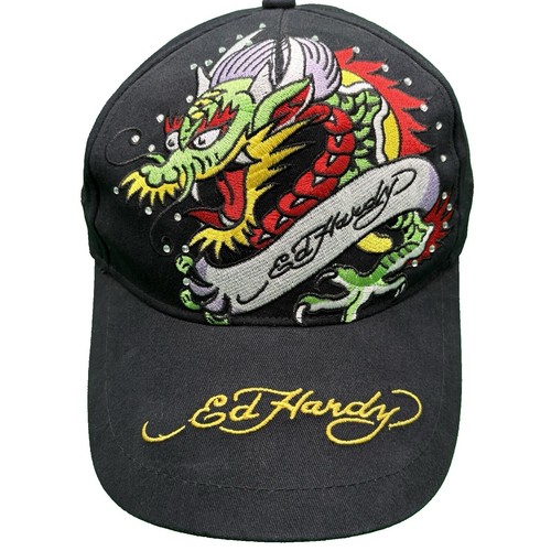 Ed Hardy Dragon Hat Black Cap Women display picture 2