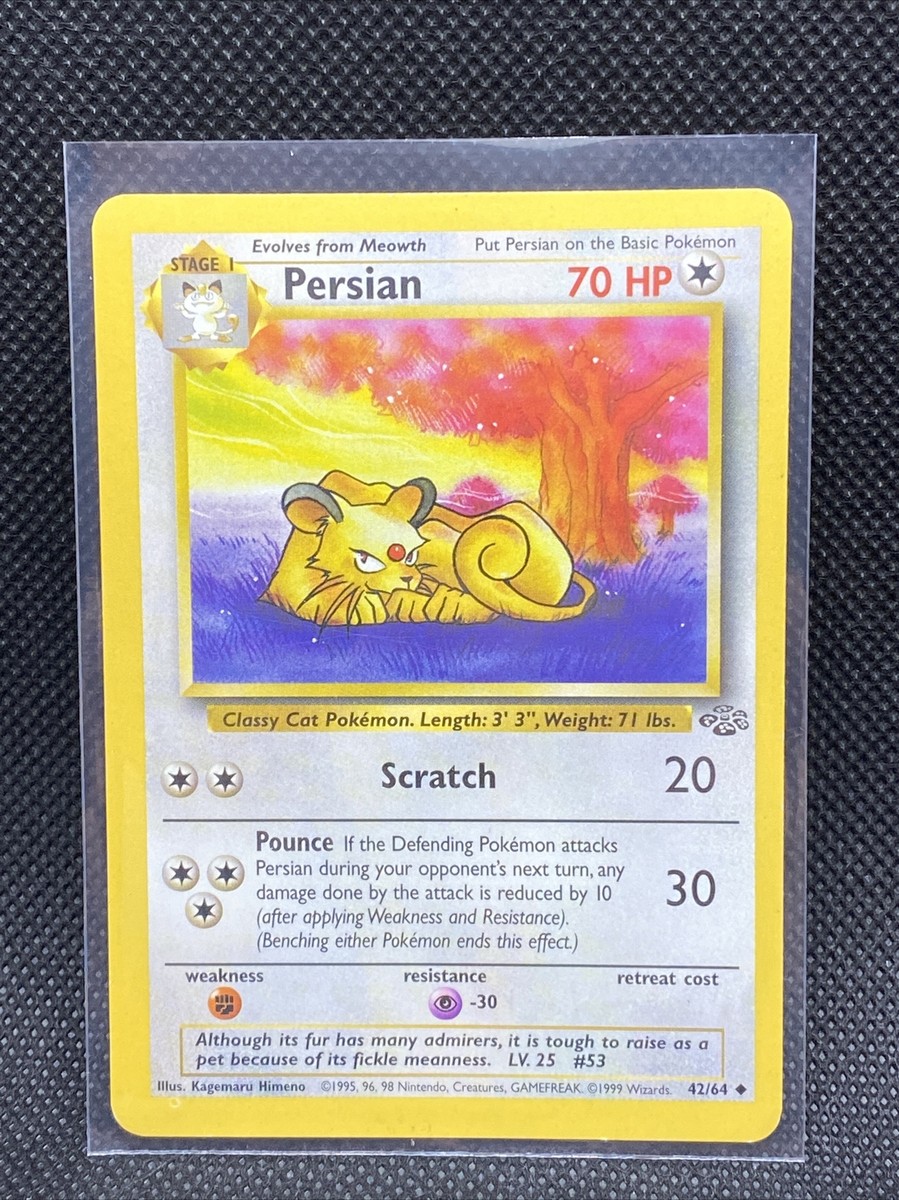 Pokemon Card Persian 42/64 Jungle - 1st Edition - Mint Condition