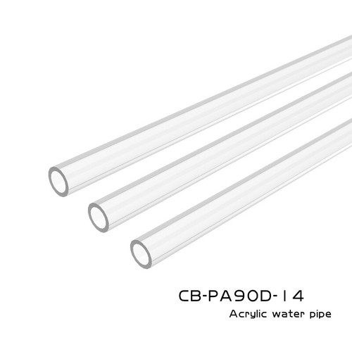 Bykski 4pcs/Lots OD14mm Acrylic Hard Tube 90 Degrees 20cm+50cm Pipe CB-PA90D-14 - Photo 2/10