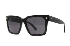 MCM Sunglasses Women's Square Frame MCM635S 004 Black Black Visettos 57mm NEW