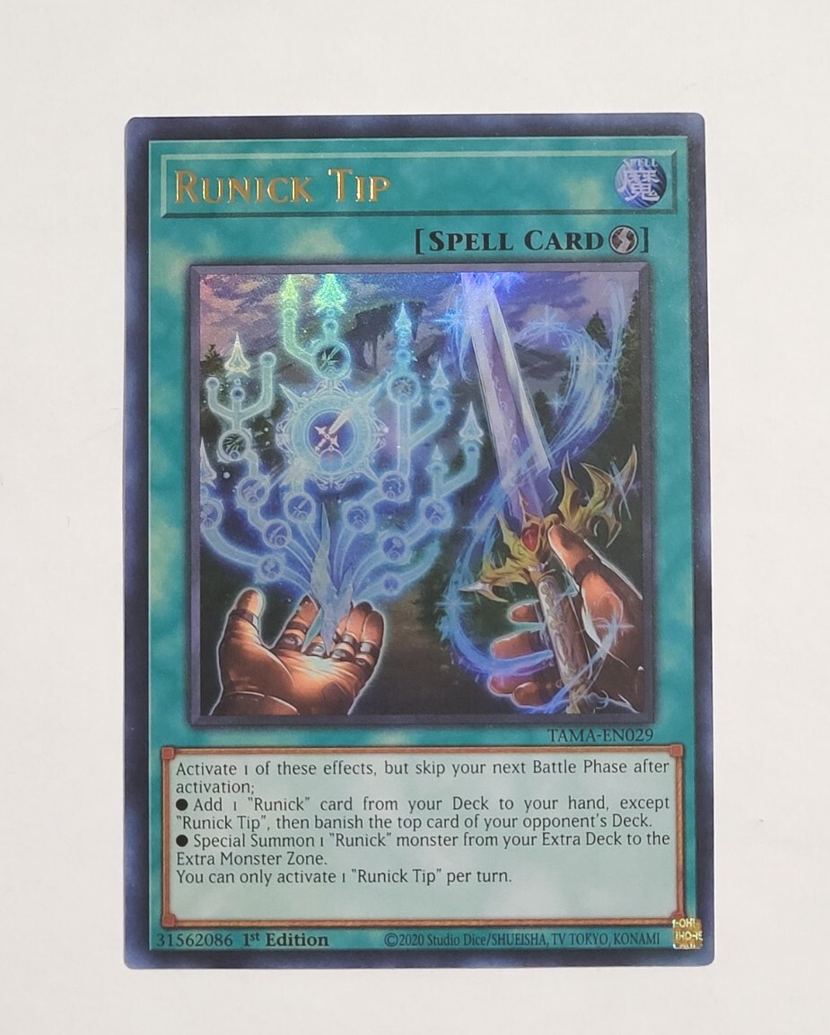 Yu-Gi-Oh! TCG Runick Tip Tactical Masters TAMA-EN029 1st Edition Ultra Rare