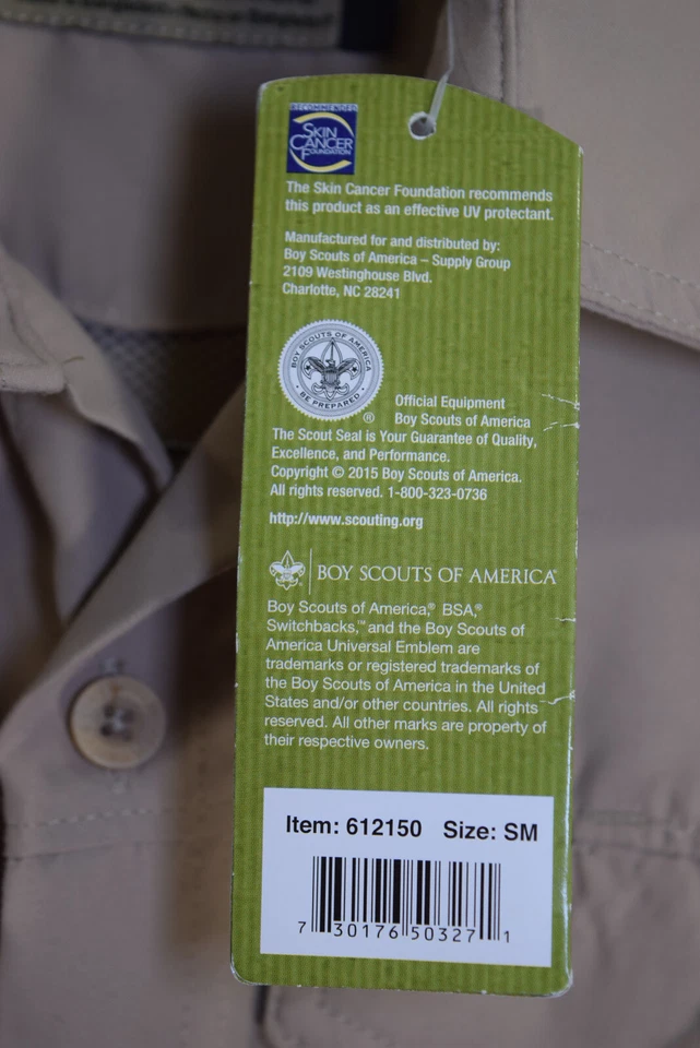 NEW Boy Scout VENTED MICROFIBER Short Sleeve SOFT Official Shirt BOYS S Webelos - Image 4 of 4