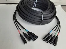 100 FT 4Channel CAT-6 Snake Tactical Shielded w/Neutrik Ethercon Digital Audio