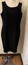 Vtg Evan Picone Essentials Little Black Dress Sz 16 Women Knee Length