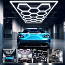 14 Hexagon Led Lighting Car Detail Garage Workshop Gym Honeycomb Lights 6500k Us 14 Hexagon Led Lighting Car Detail Garage Workshop Gym Honeycomb Lights 6500k Us