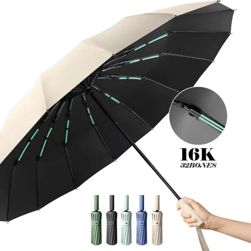 Double Bones Large Umbrella Men Women Windproof Compact Luxury