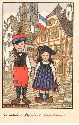 Illustrator - Nr. 91846 - Hansi - Kinder des Elsass - Man wartet auf den Chénéral (D