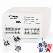 USPS 100X Dental Orthodontic Bracket Braces Mini Roth.022 Hooks 345 AZDENT
