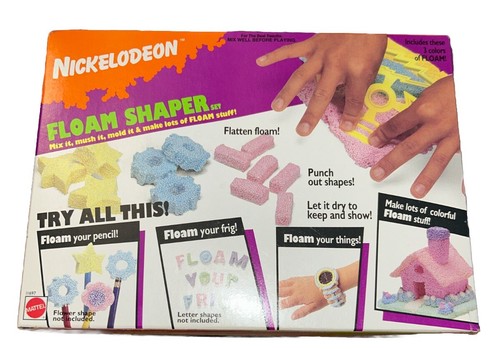 Rare Nickelodeon Floam Shaper Tool w/ 3 Floam Tubs 90s Mattel 1994 Original NEW! - Picture 7 of 7