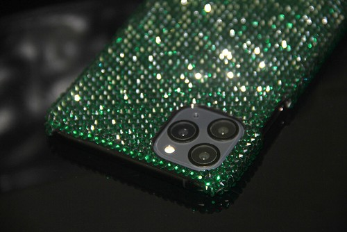 Bling Green Diamond Case Cover F iPhone 14 13 12 Pro Max With SWAROVSKI ELEMENTS - Picture 5 of 12