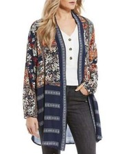 C&v Chelsea & Violet Multi Print Kimono Open Top Size S