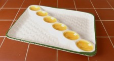 Keramik Eier-Servier-Platte, 6 Vertiefungen für 6 gekochte Eier