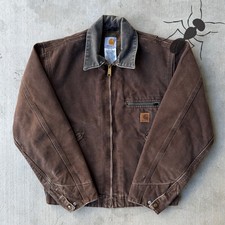 Carhartt J97 DKB brown Detroit work wear jacket Small