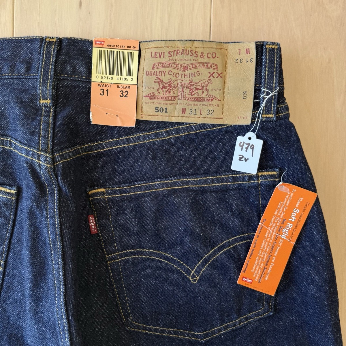 Vintage Levis 501 Jeans 30 Blue Made In USA 90s Straight Leg Denim