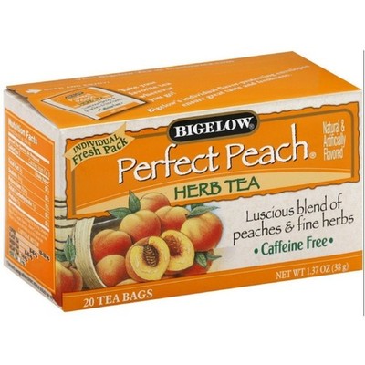 Bigelow Perfect Peach Herbal Tea - 6 Pack of 20 Tea Bags (120 Bags Total)