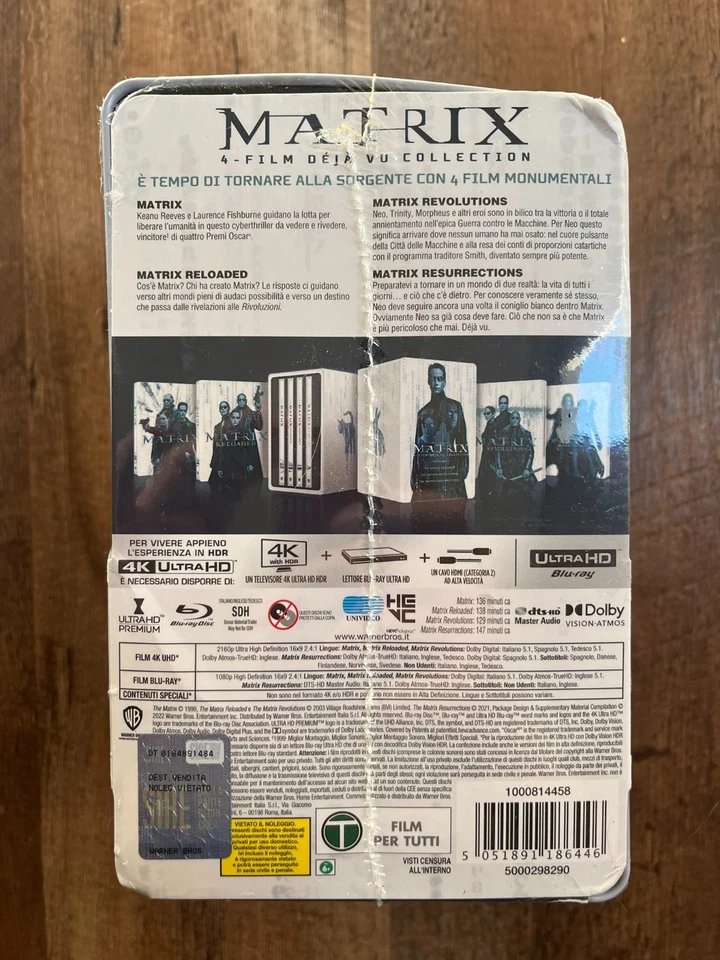 *DAMAGED* The Matrix 4-Film Steelbook Collection (4K UHD + Blu-ray, Region Free) - Image 2 of 4
