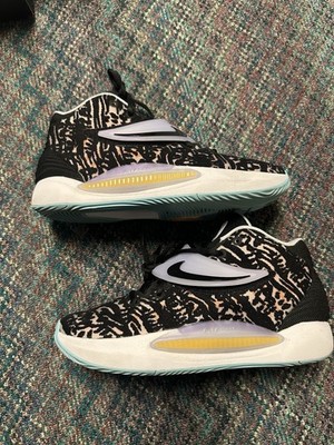 NIKE ZOOM KD 14 FLORAL BLACK WHITE COPA MELON TINT CW3935-001 Size 10 Worn Once