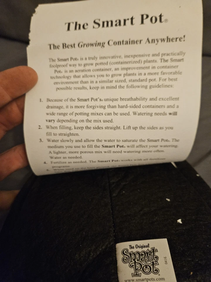 Maceta inteligente original de 2 galones - lote de 12 tela negra transpirable para plantar jardín Foto 4 de 4
