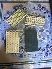 NEW 4 layers engraved American mahjong set and NEW Mat.