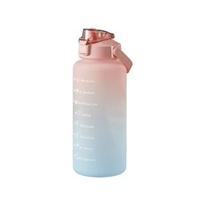 2 Litre Water Bottle with Time Marker Large Sports Gym Bottle BPA-Free Leakproof