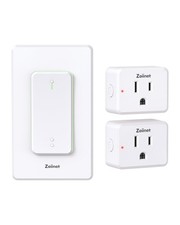 2-Gang Remote Control Outlet Plug Switches, Upgrade Dual Switch Design, Remov...