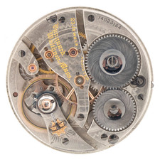 Waltham Vanguard 16-Size 23-Jewel Antique Pocket Watch Movement, Keeps Time