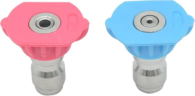 #ad #ad Pressure Washer Spray Nozzle Tips Quick Connect 4000 PSI 1 4quot; NPT Pink amp; Blu $20.99