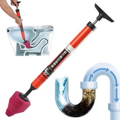 #ad Heavy Duty High Pressure Toilet Unblock Plunger Clog Drain Buster Vacuum Pump $12.99