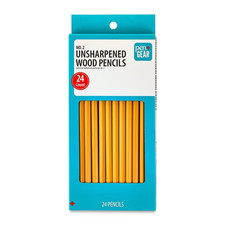 Pen+Gear #2 HB Unsharpened Wood Pencils, Yellow, 24 Count