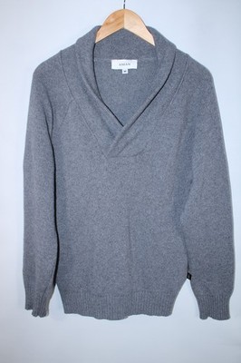 Anian Men's Medium Gray Knit Wool Cashmere Blend Sweater
